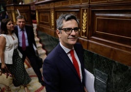 Félix Bolaños, ministro de la Presidencia, en el Congreso