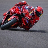 Marc Marquez durante el entrenamiento en Sachsenring.