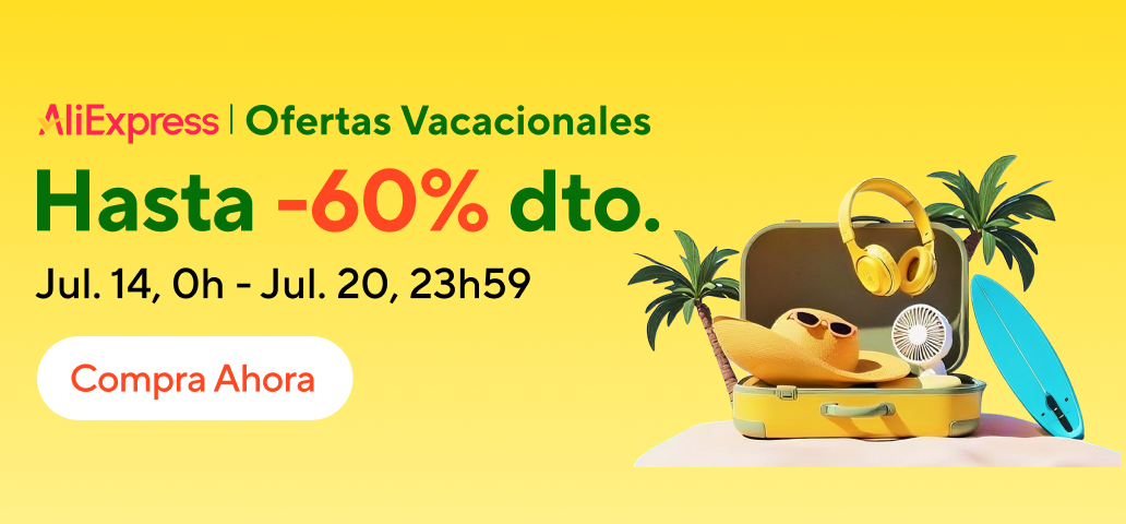 Ofertas Vacacionales: hasta un 60% de descuento con la nueva promo de este verano en AliExpress