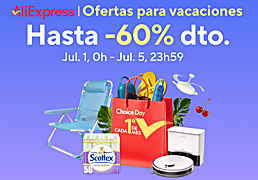 Ofertas para vacaciones: consigue hasta un 60% de descuento con el Choice Day de AliExpress