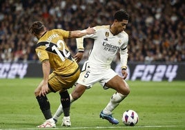 Jude Bellingham, en el partido donde se lesionó el hombro