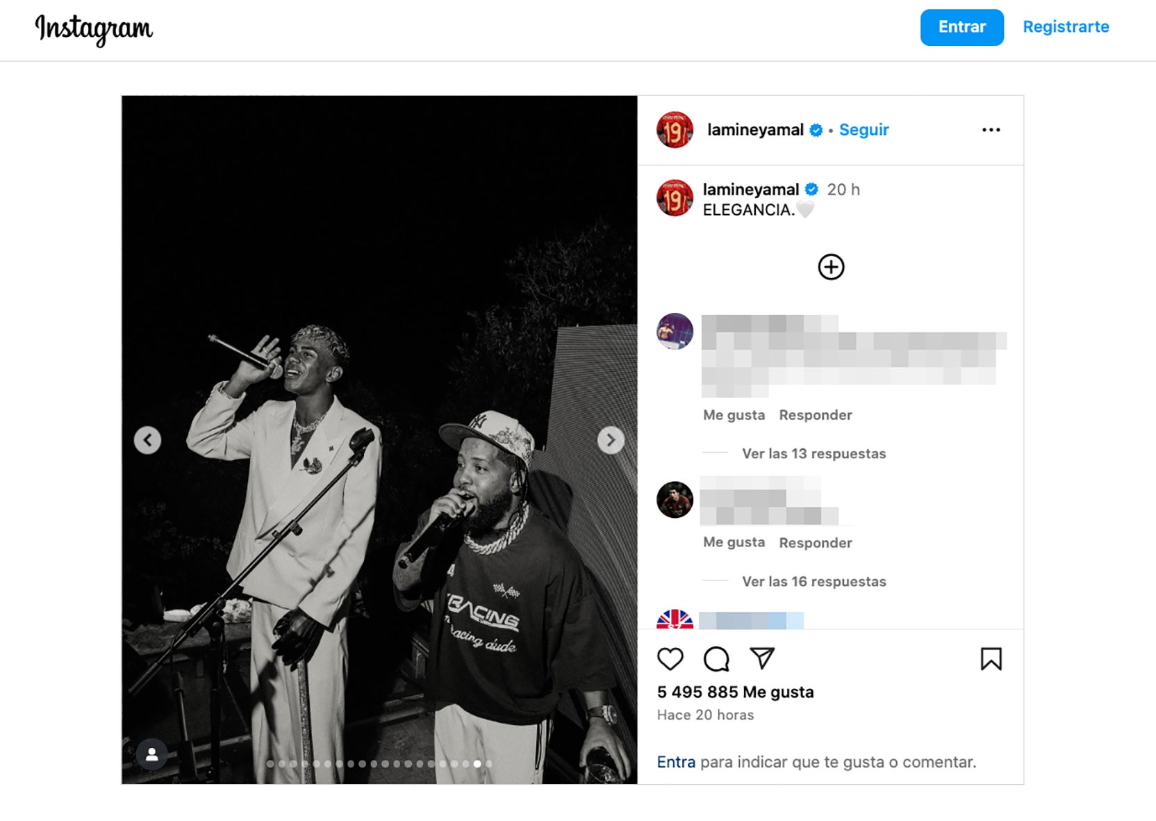 Lamine Yamal publicó en su cuenta de Instagram cómo cantó con Chimbala en su fiesta de cumpleaños.