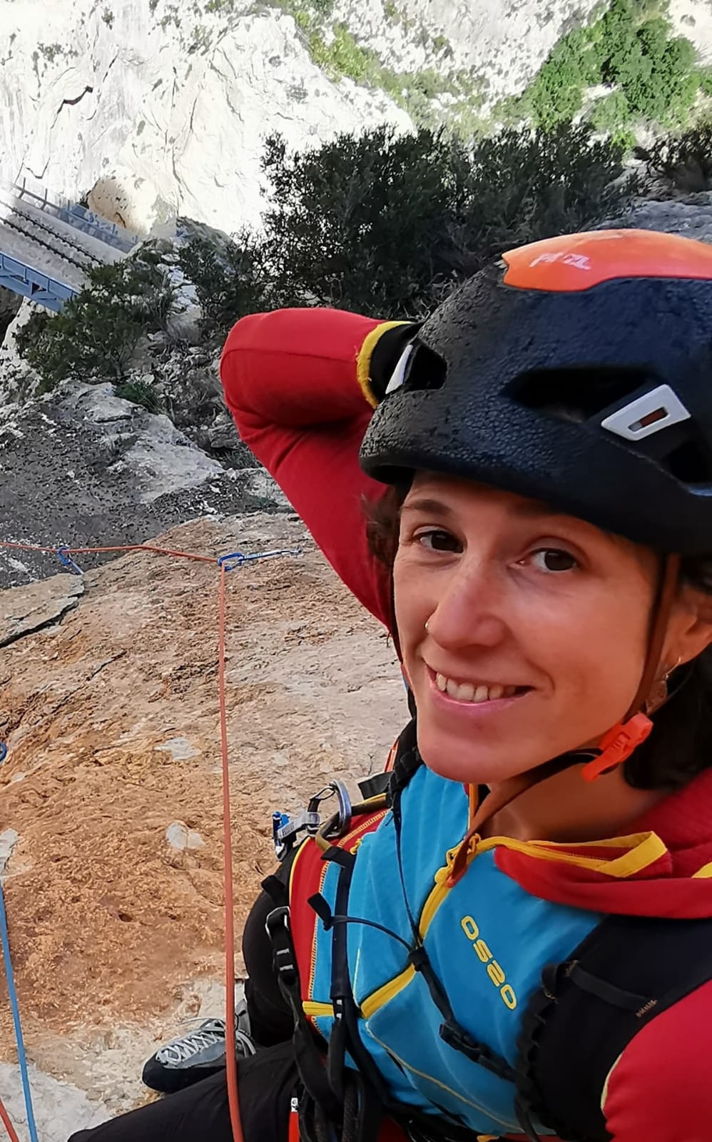 La guía y alpinista madrileña, en una de sus 'oficinas'.