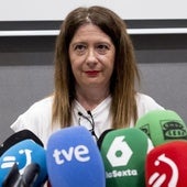 Leire Díez ante los medios