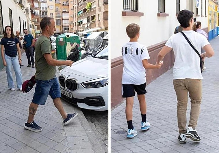 Arcuri se marcha solo del centro mientras que sus dos hijos lo hacen juntos minutos después