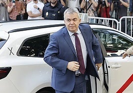 Santos Cerdán a su llegada al Supremo para declarar el pasado 30 de junio