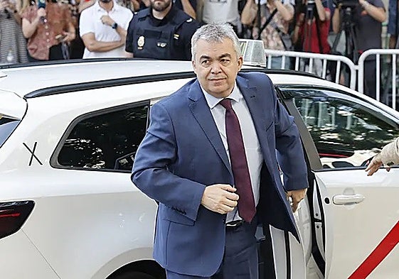Santos Cerdán a su llegada al Supremo para declarar el pasado 30 de junio
