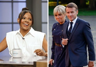 La influencer Candace Owens y el matrimonio de Emmanuel y Brigitte Macron.