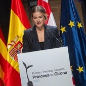 Leonor de Borbón, este miércoles durante la entrega de los galardones Princesa de Girona.