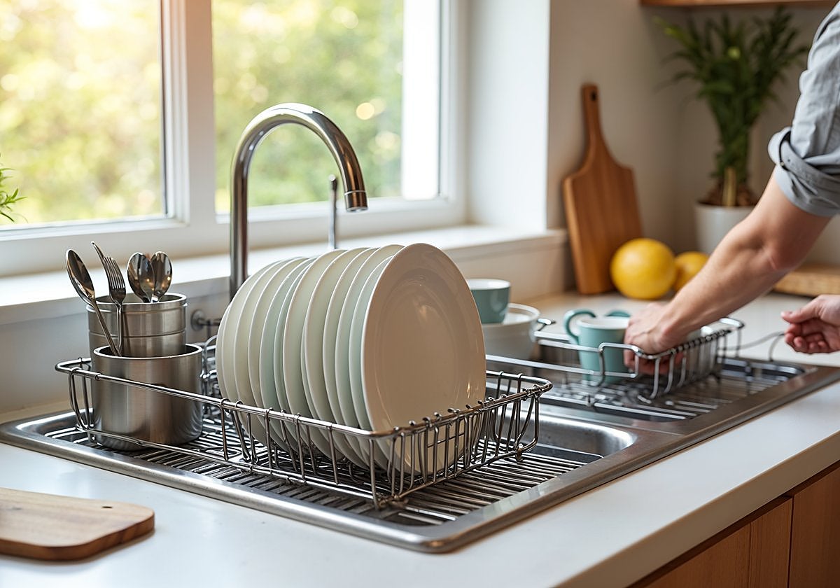 Pon orden en tu cocina con estos prácticos escurridores de platos