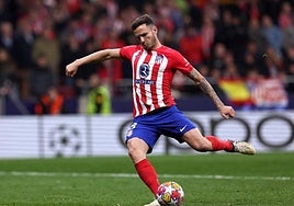 Saúl Ñíguez, en un partido de Champions con el Atlético.