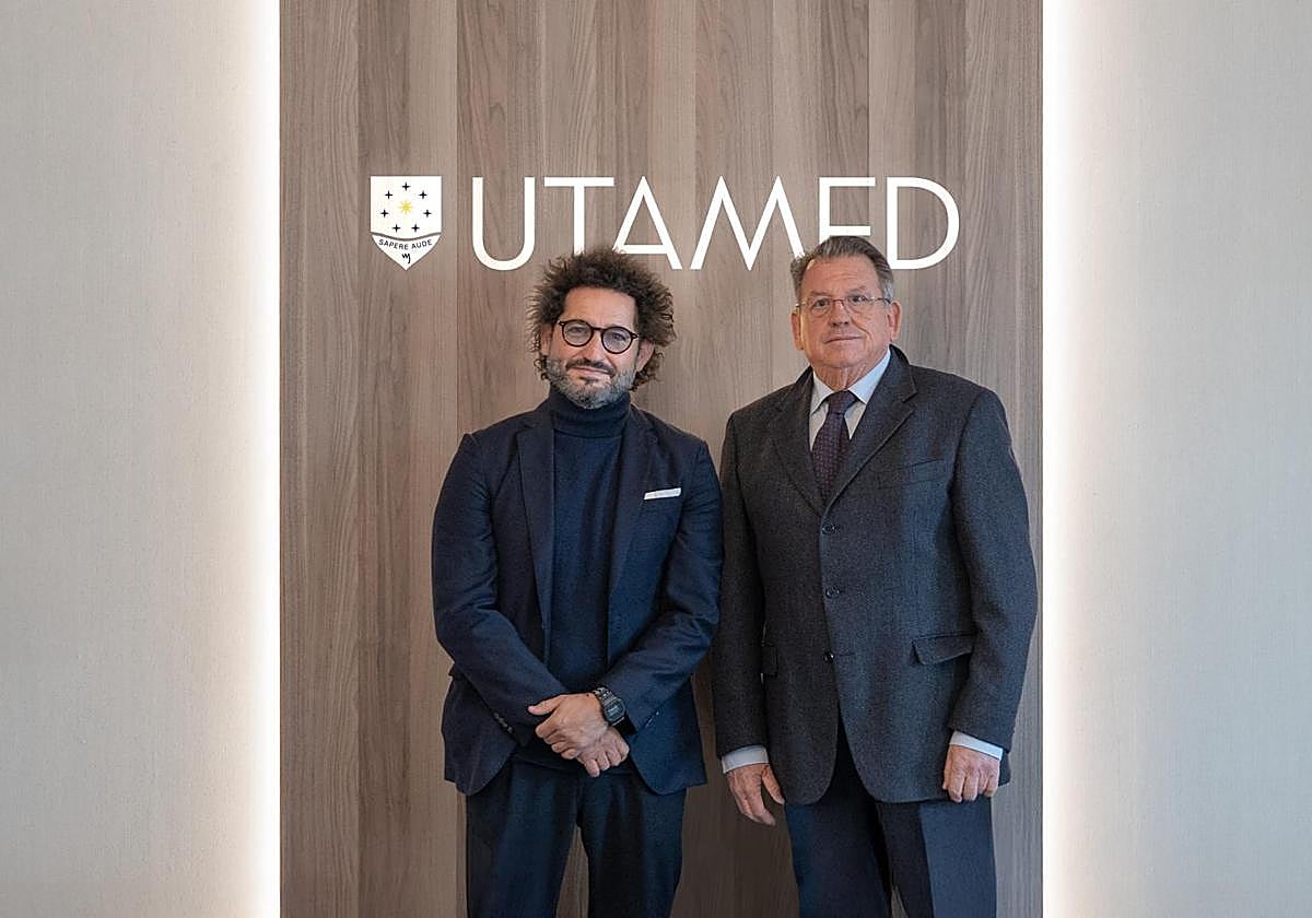 El presidente de la Utamed, Paco Ávila, y el rector de la Utamed, Juan de Dios Jiménez