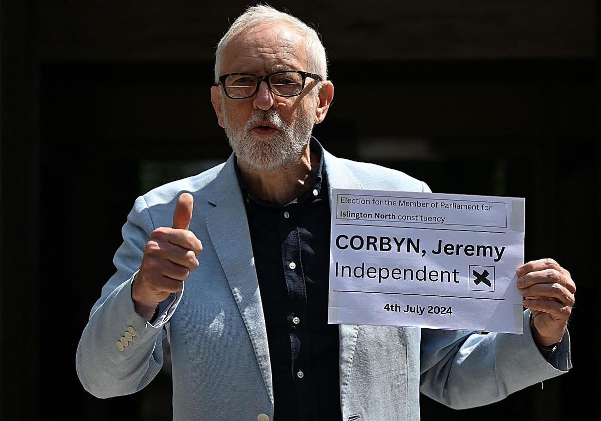 Jeremy Corbyn, exlíder del Partido Laborista.