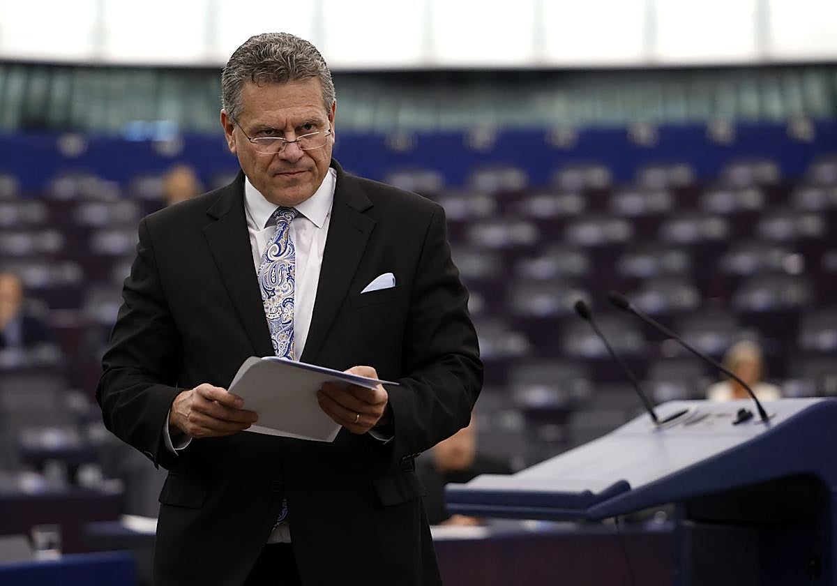 El jefe negociador de la UE, Maros Sefcovic.