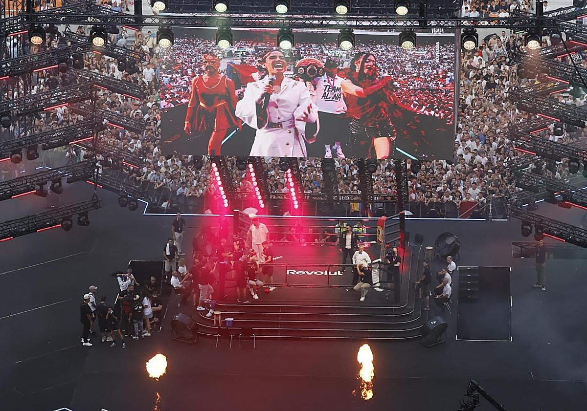 Imagen principal - varios momentos de la Velada.