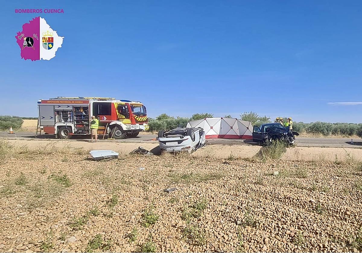 Estado de los vehículos tras el accidente.