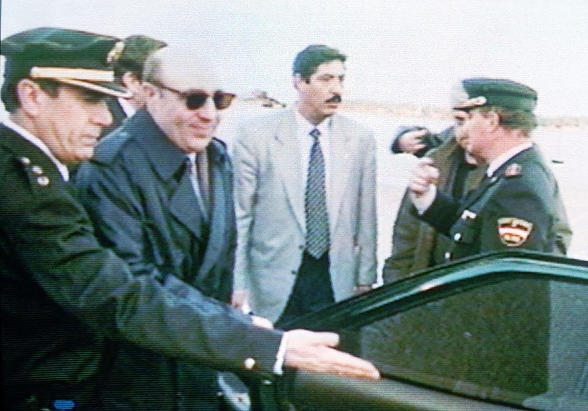 Luis Roldán llega a Madrid tras su detención en Laos.