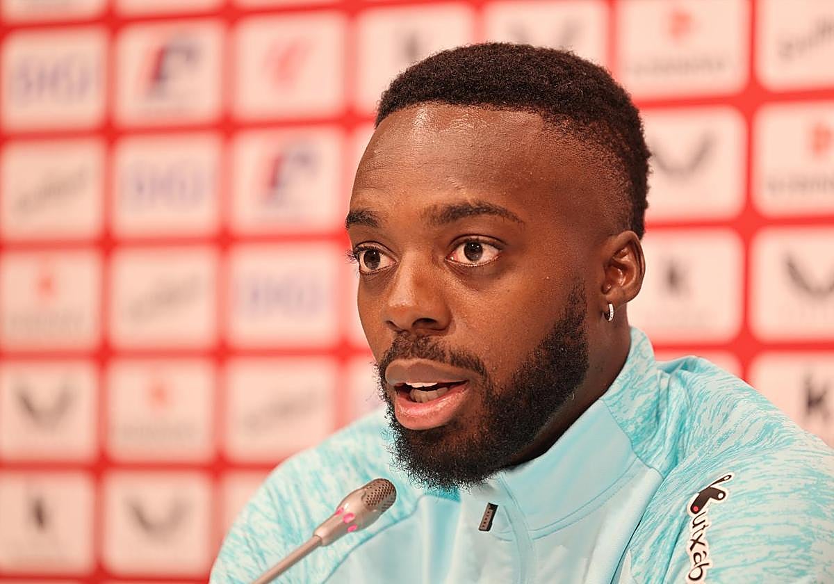 Iñaki Williams, en su primera rueda de prensa como capitán del Athletic