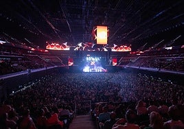 Aspecto del Roig Arena en el estreno de este martes.