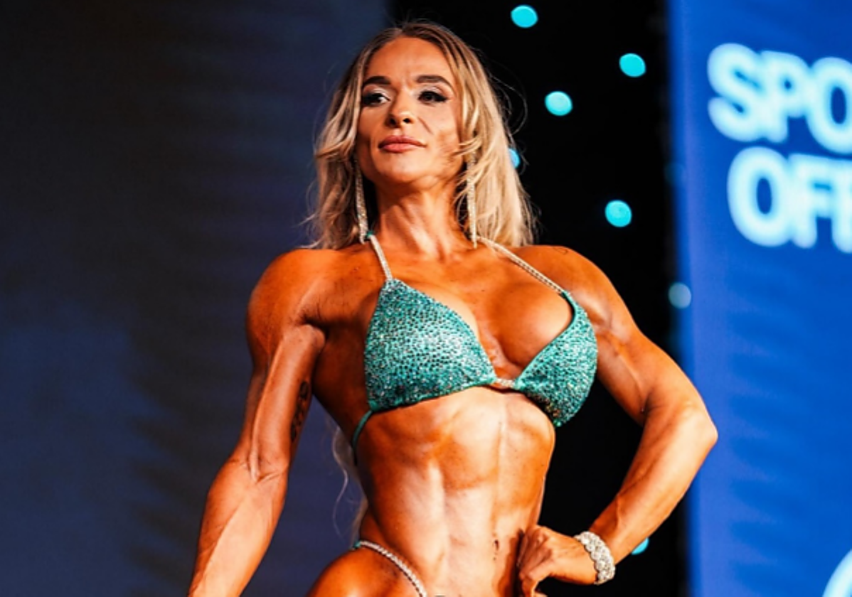 Lorena Blanco posa en una competición.