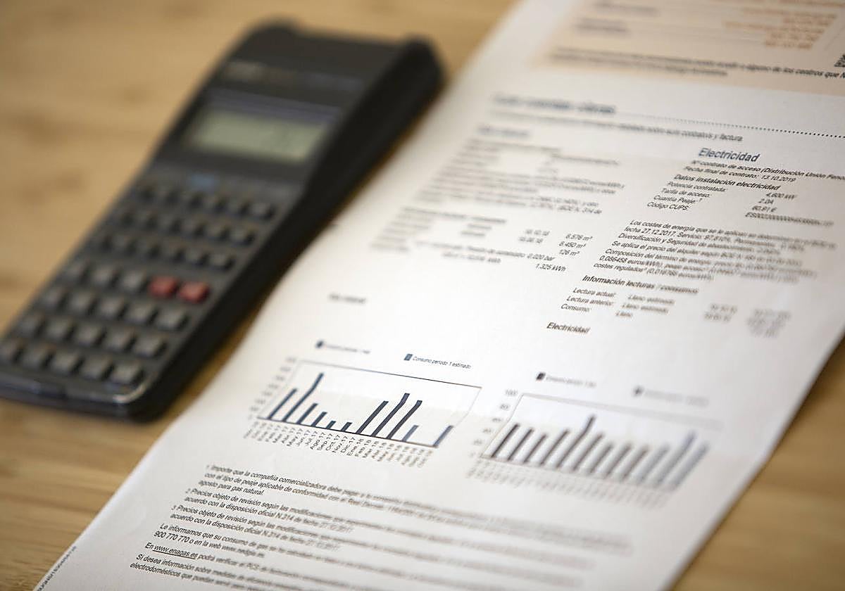 Una factura de la luz.