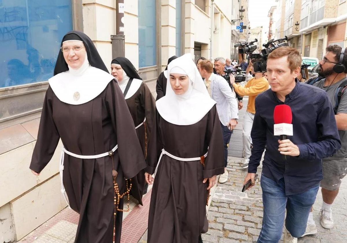 Las monjas cismáticas, el pasado martes en Briviesca.