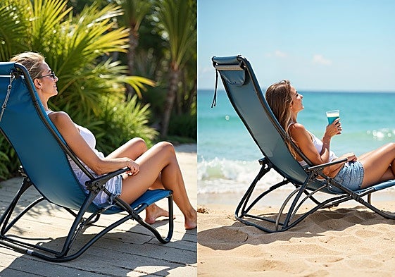 Tumbonas plegables para relajarte en tu jardín o en la playa