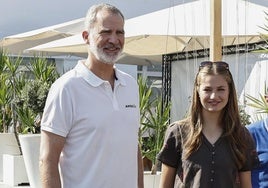 Don Felipe con su hija mayor, Leonor.