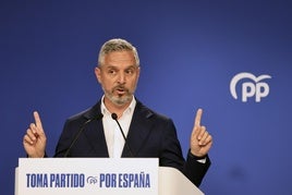 El vicesecretario económico del PP, Juan Bravo.