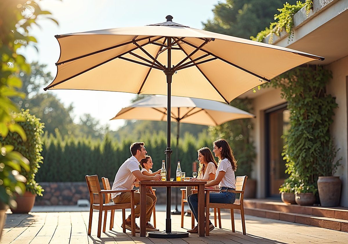 Las mejores sombrillas de terraza para disfrutar del exterior sin achicharrarte
