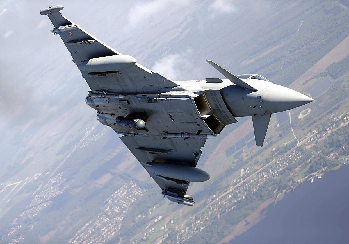 Una avión de la OTAN durante una maniobras en los países bálticos.