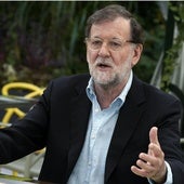 Mariano Rajoy este jueves en la presentación de su libro en los Cursos de La Granda