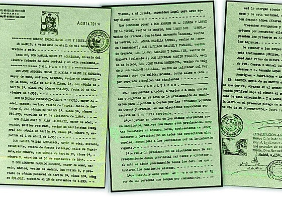El acta notarial que otorga plenos poderes a Ruiz Alonso.