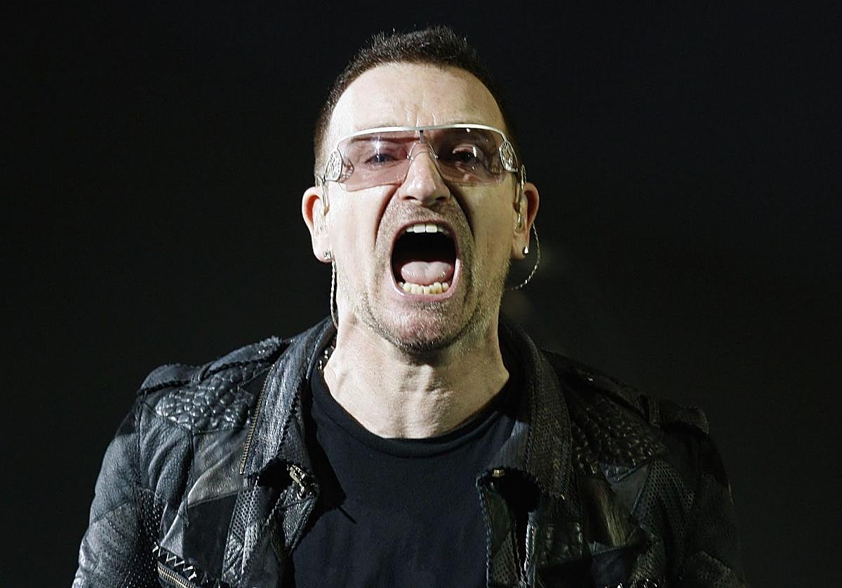 Bono, vocalista de U2, durante un concierto en Estados Unidos.