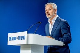 El vicesecretario de Hacienda, Vivienda e Infraestructuras del PP, Juan Bravo.