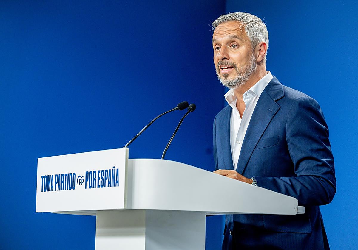 El vicesecretario de Hacienda, Vivienda e Infraestructuras del PP, Juan Bravo.