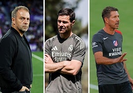 Flick, Xabi Alonso y Simeone, estrategas de Barça, Real Madrid y Atlético.