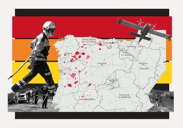 Sigue el mapa de los incendios activos: más de 410.000 hectáreas arrasadas en 2025