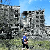 Edificios de la región de Donetsk bombardeados por el ejército ruso.
