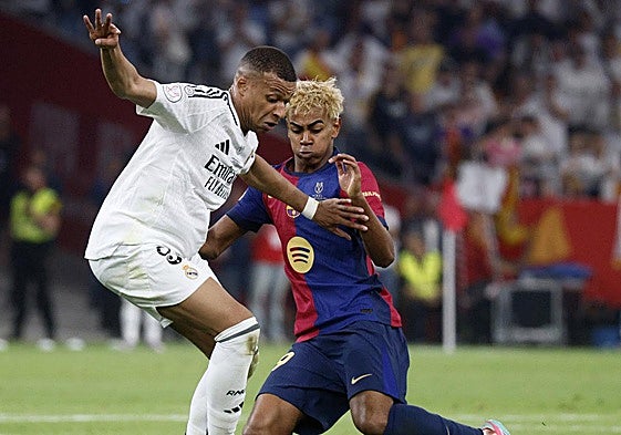 Kylian Mbappé y Lamine Yamal, dos de las estrellas más rutilantes de la Liga.