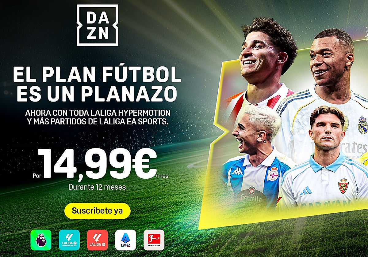 Todos los partidos de LALIGA Hypermotion gratis con el Plan Fútbol de DAZN