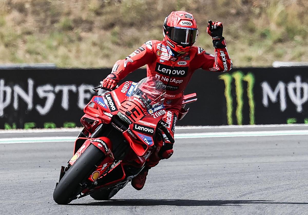 Marc Márquez, durante el Gran Premio de Chequia.