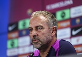 Hansi Flick, durante su rueda de prensa previa al Mallorca-Barça.