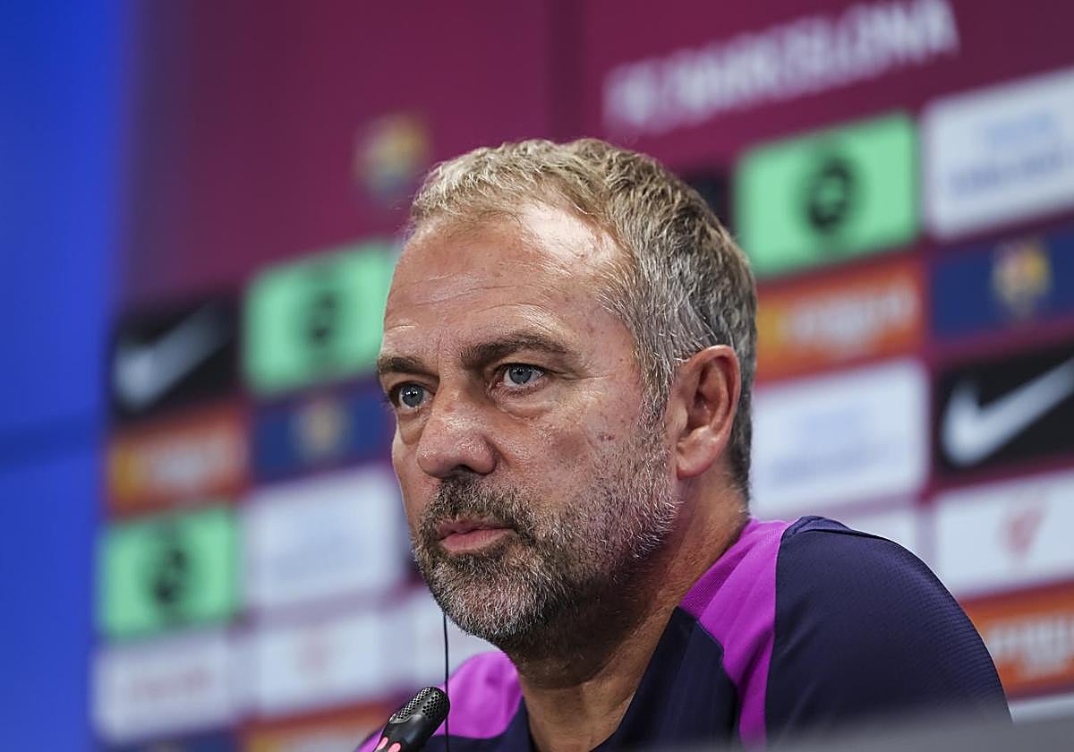 Hansi Flick, durante su rueda de prensa previa al Mallorca-Barça.