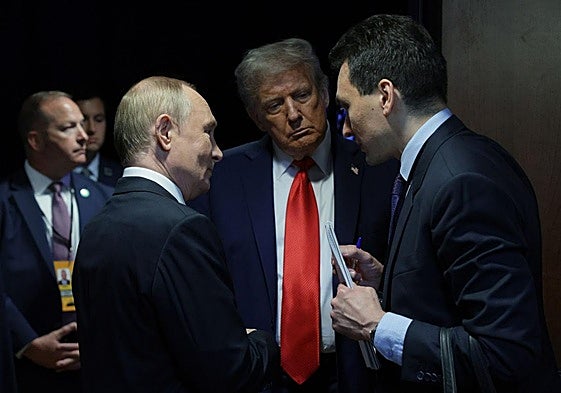 Donald Trump y Vladímir Putin, durante su encuentro en Alaska.