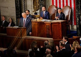 Trump, durante una intervención en el Congreso.