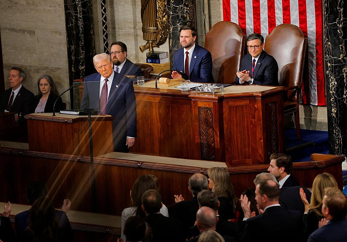 Trump, durante una intervención en el Congreso.