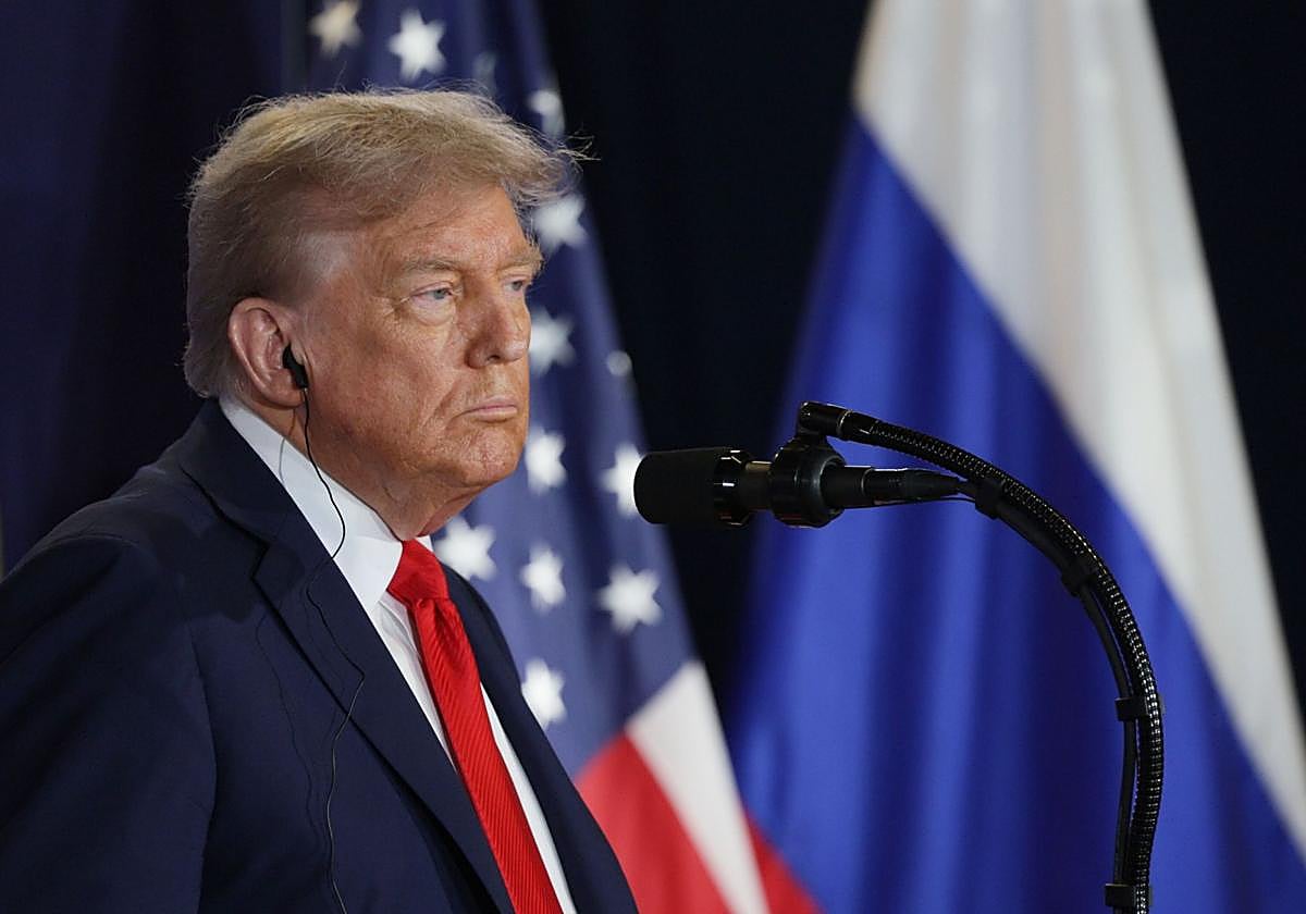 Donald Trump tras su encuentro con Vladímir Putin.