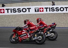 Marc Márquez y Pecco Bagnaia, durante el Gran Premio de Austria.