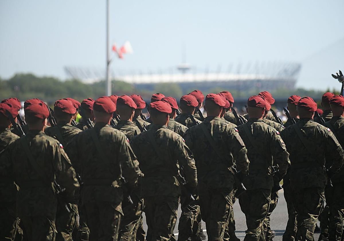 Soldados polacos en el Día de las Fuerzas Armadas en Varsovia el pasado 15 de agosto.